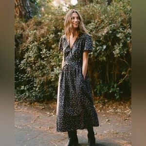 Christy Dawn "The Simple Dawn Dress" in Noir Tulips, PXS